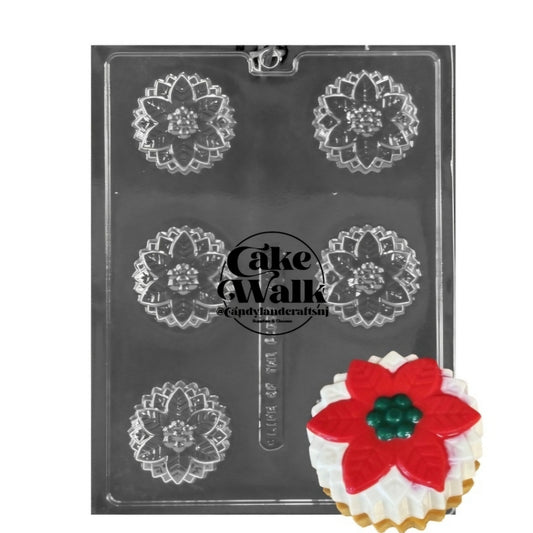Poinsettia Cookie Mold Christmas Mold for Dipped Oreos