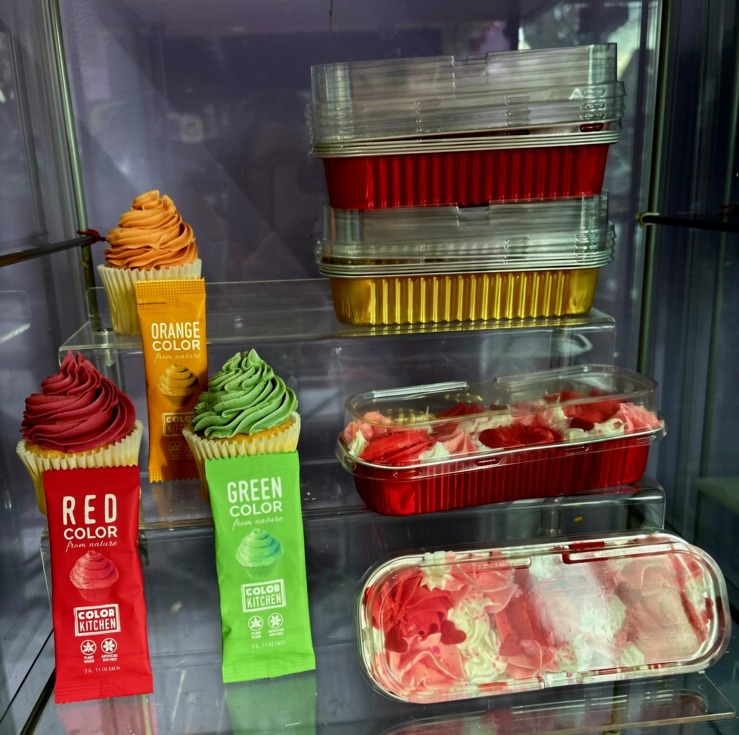 Disposable Mini Loaf Pans With Lids Red 5 Count