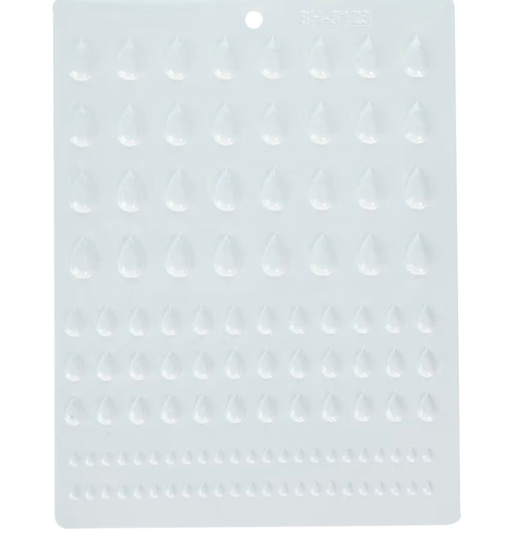 Hard Candy Mold Tear Drop Gem Mix