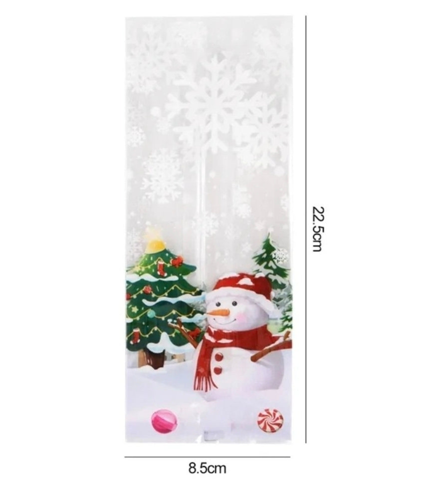 Snowman Cello Bags 25 Count 6x3