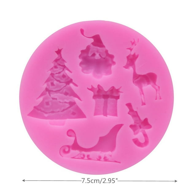 Christmas Silicone Mold Santa Tree Sleigh 6 Cavity