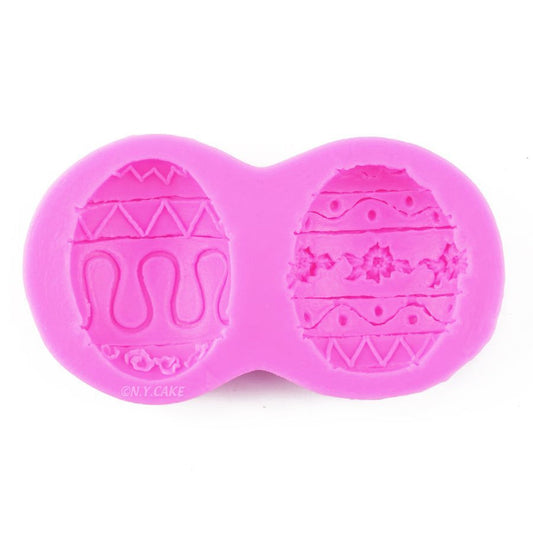 Easter Egg Chocolate Candy Mold Silicone, 2 Egg Designs
