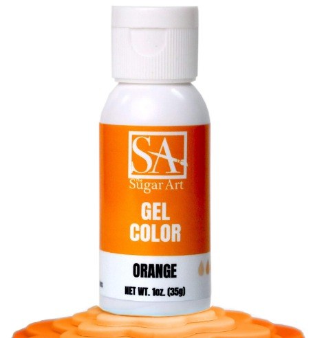 Sugar Art Gel Food Color Orange 1oz