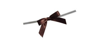 Brown Bow Twist Ties