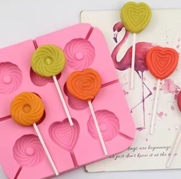 Heart And Swirl Pop Silicone