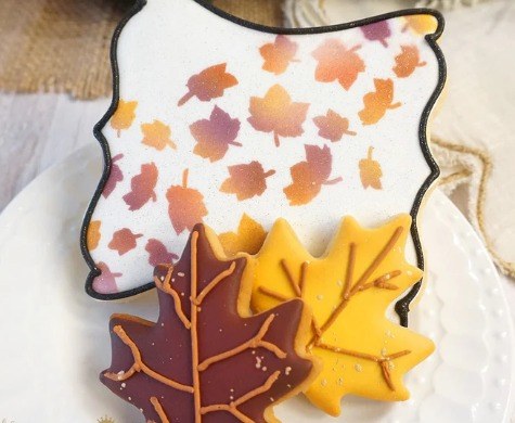 Leaves Cookie Stencil