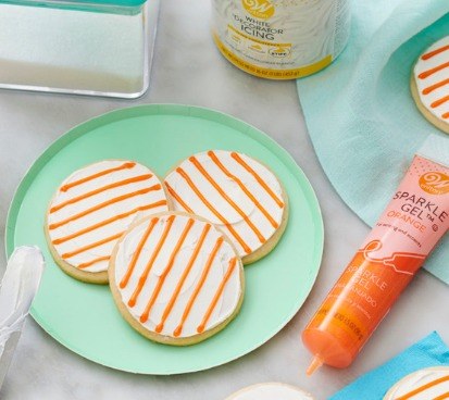 Orange Sparkle Gel Icing