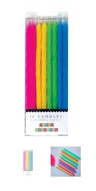Candles With Holder, 16 Neon