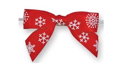 Large Red Snowflake Bow 10pk
