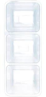 Plastic 3 Section Serving Tray