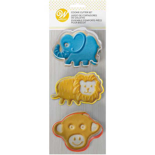 Safari Monkey Lion Elephant Cookie Cutter Set
