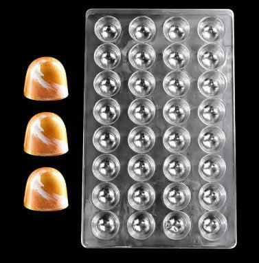 Chocolate Bonbon Mold – Dome Polycarbonate Chocolate Mold (35 Cavity)