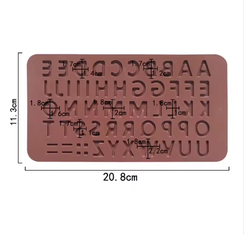 Uppercase Letter Silicone Mold for Fondant, Chocolate