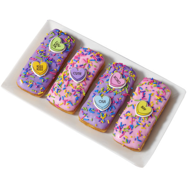 Edible Decorations Conversation Candy Hearts 6ct