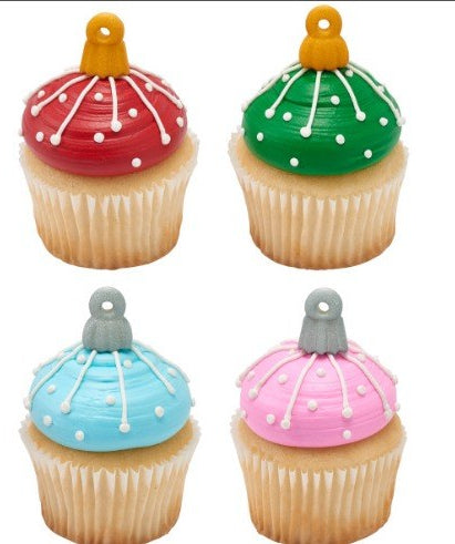 Edible Decorations Ornament Toppers Sugars 12pk