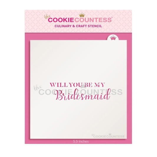 Bridesmaid Cookie Stencil – Wedding & Bridal Party