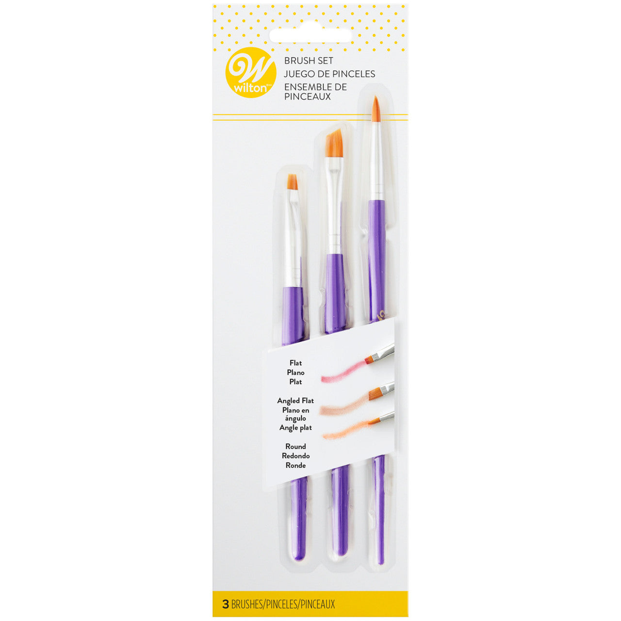 Cake and Cookie Decorating Brush Set, 3-Piece