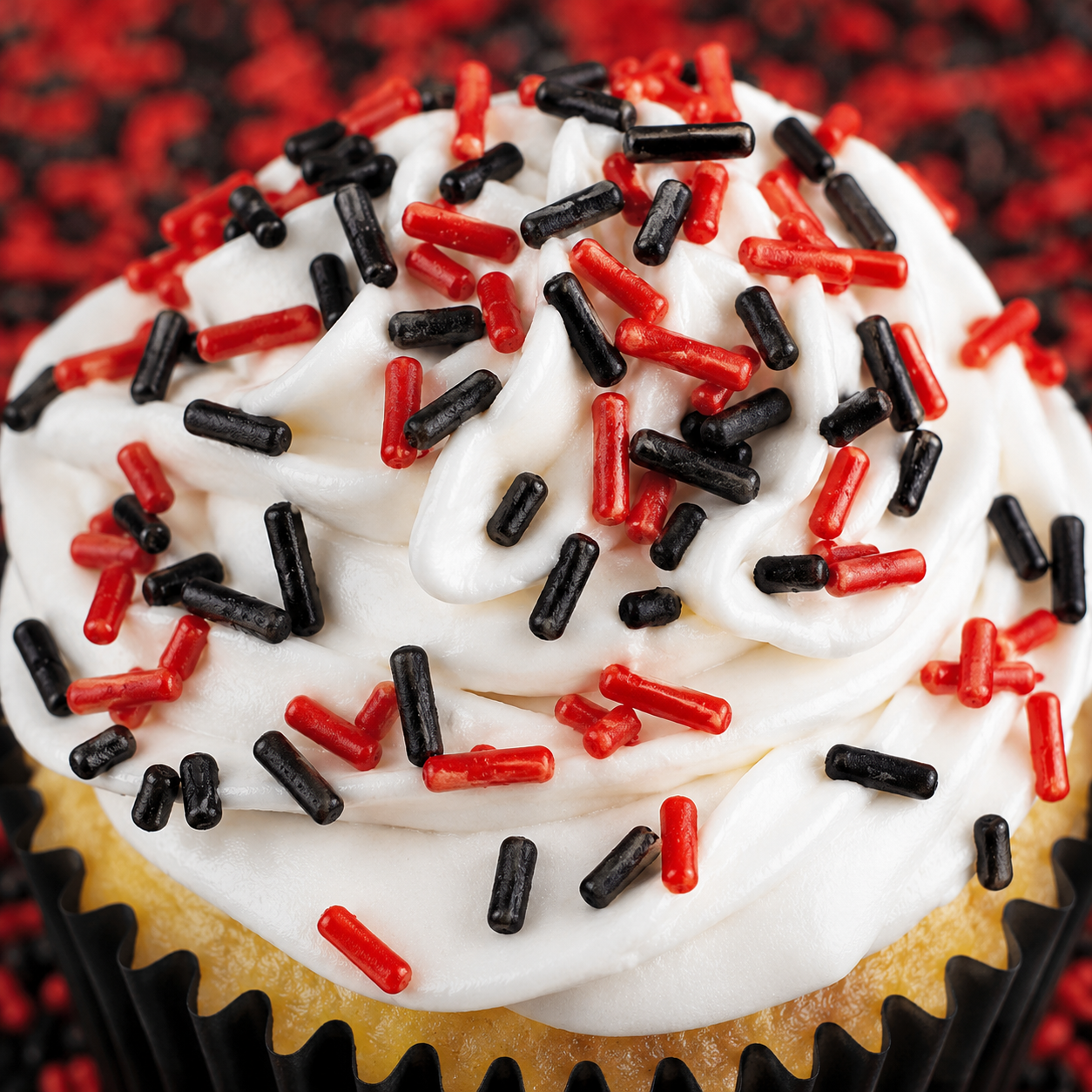 Red & Black Graduation Sprinkles & Dessert Decorations