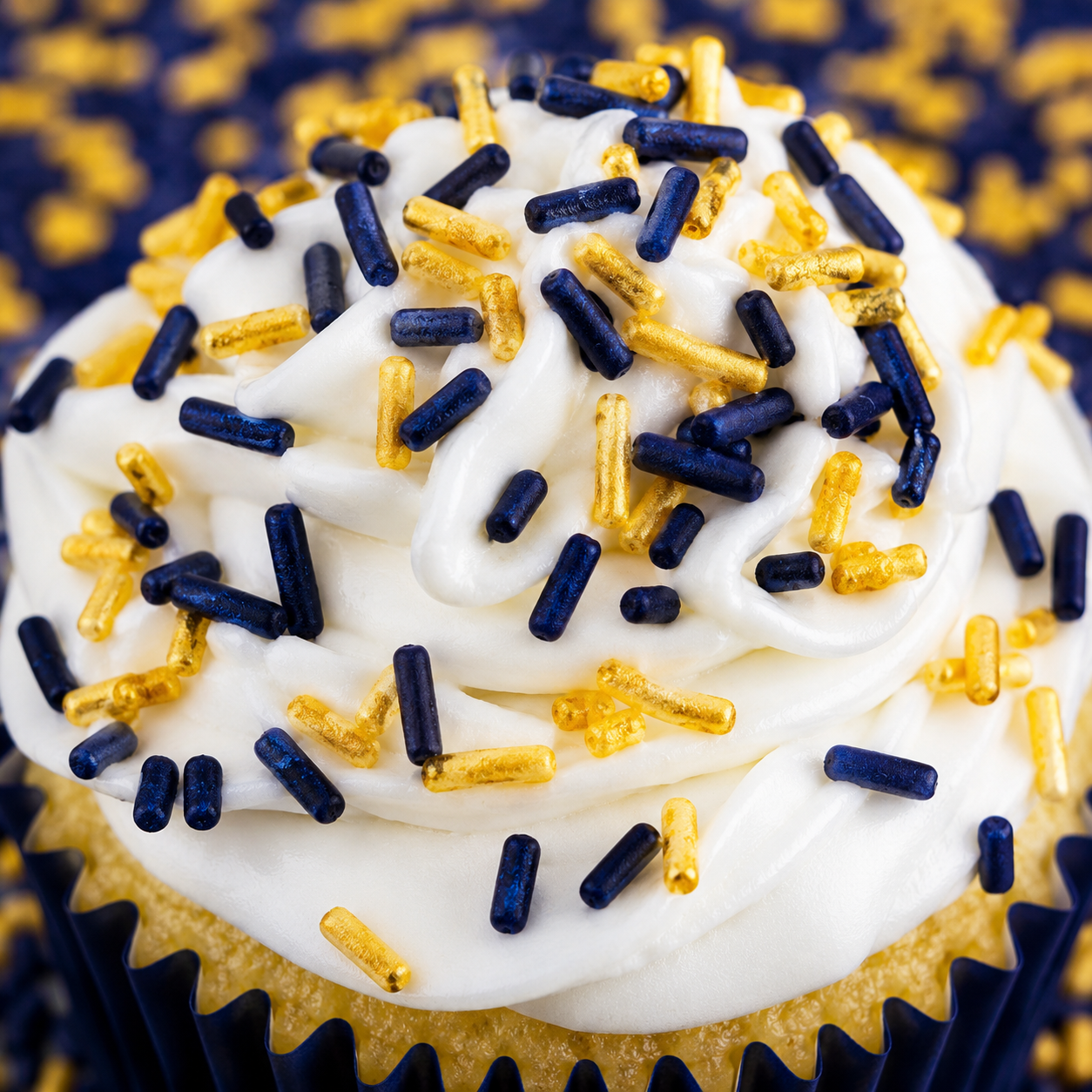 Navy & Gold Graduation Sprinkles & Dessert Decorations