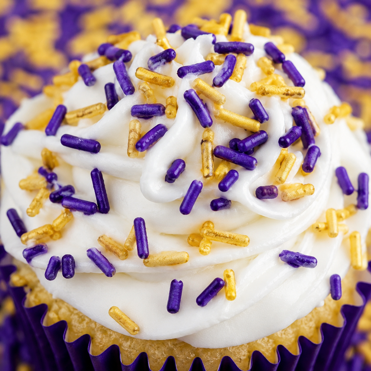 Purple & Gold Graduation Sprinkles & Dessert Decorations