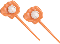 Baseball Glove Cupcake Picks – Plastic Cake & Cupcake Toppers 12 Ct