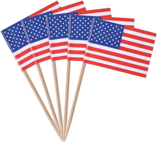 American Flag Decorative Picks