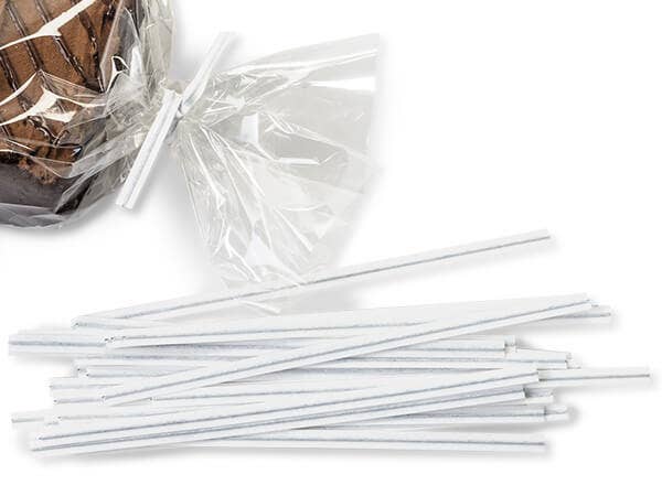 Clear Twist Ties 6" 100-count