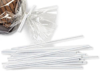 Green Metallic Twist Ties 4" 100-count