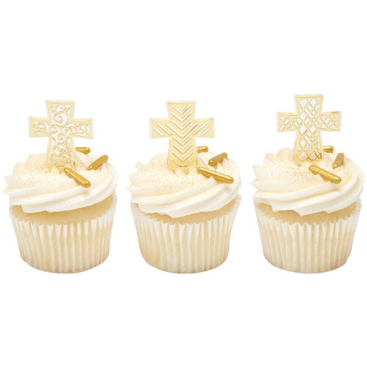 Gold Cross Pics 12pk