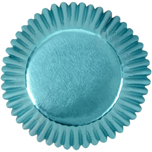 Cupcake Liners Standard Teal Foil 24-Count