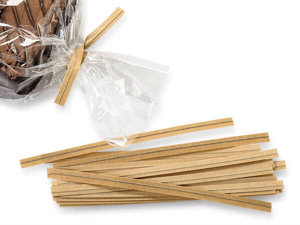 Clear Twist Ties 6" 100-count