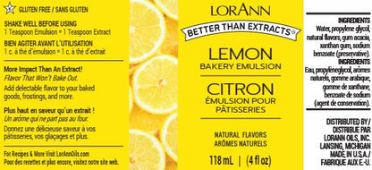 LorAnn Bakery Emulsion Lemon  4 oz