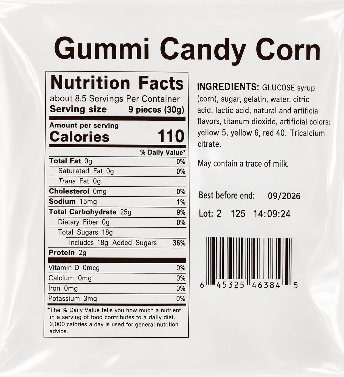 Vidal Gummi Candy Corn 6.35 oz
