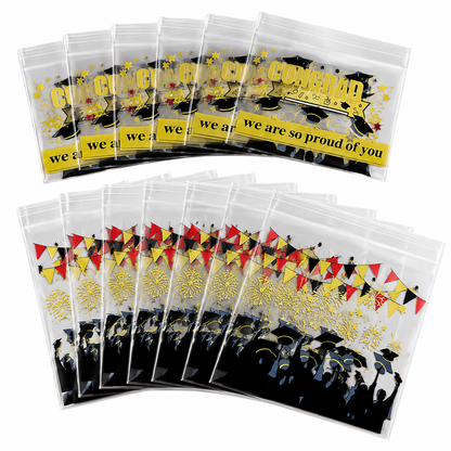 Graduation Self Sealing Treat Bags 4x4 20 Count