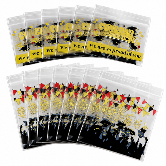Graduation Self Sealing Treat Bags 4x4 20 Count