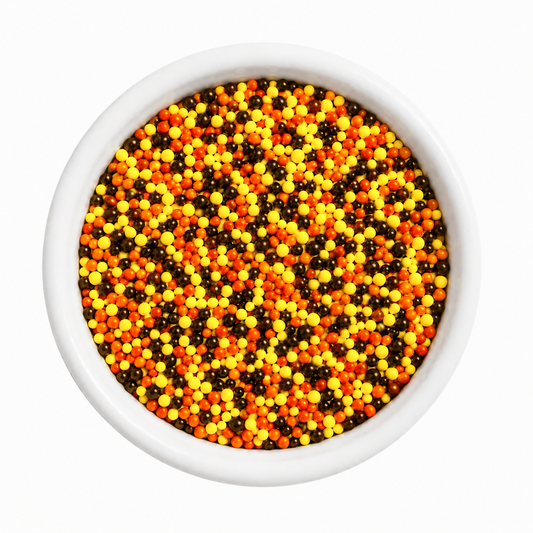 Brown Orange Yellow Nonpareils Dot Cake Sprinkles