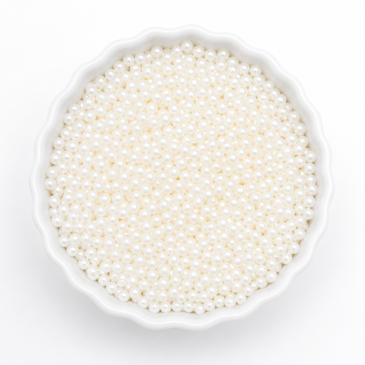 Sprinks Cachous Pearl Beads Matte White 4mm - 70g (2.5 oz)