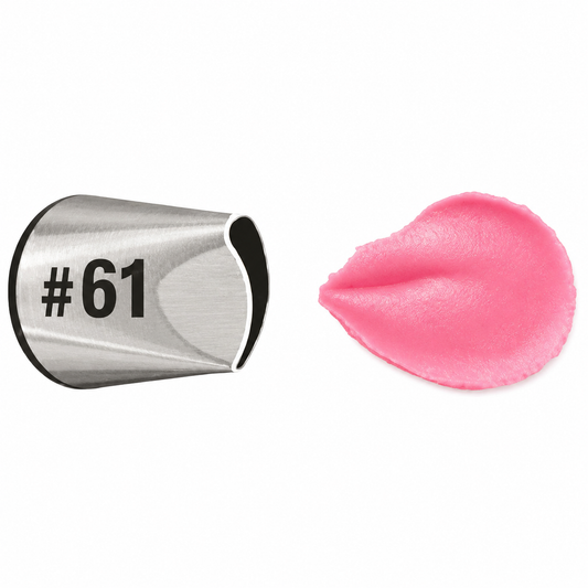 Roses, Petite Petals & Ruffles Piping Tip Wilton #61 Stainless Steel Cake Decorating Tip