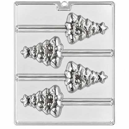 Christmas Tree Pretzel Rod Chocolate Mold 4 Cavity