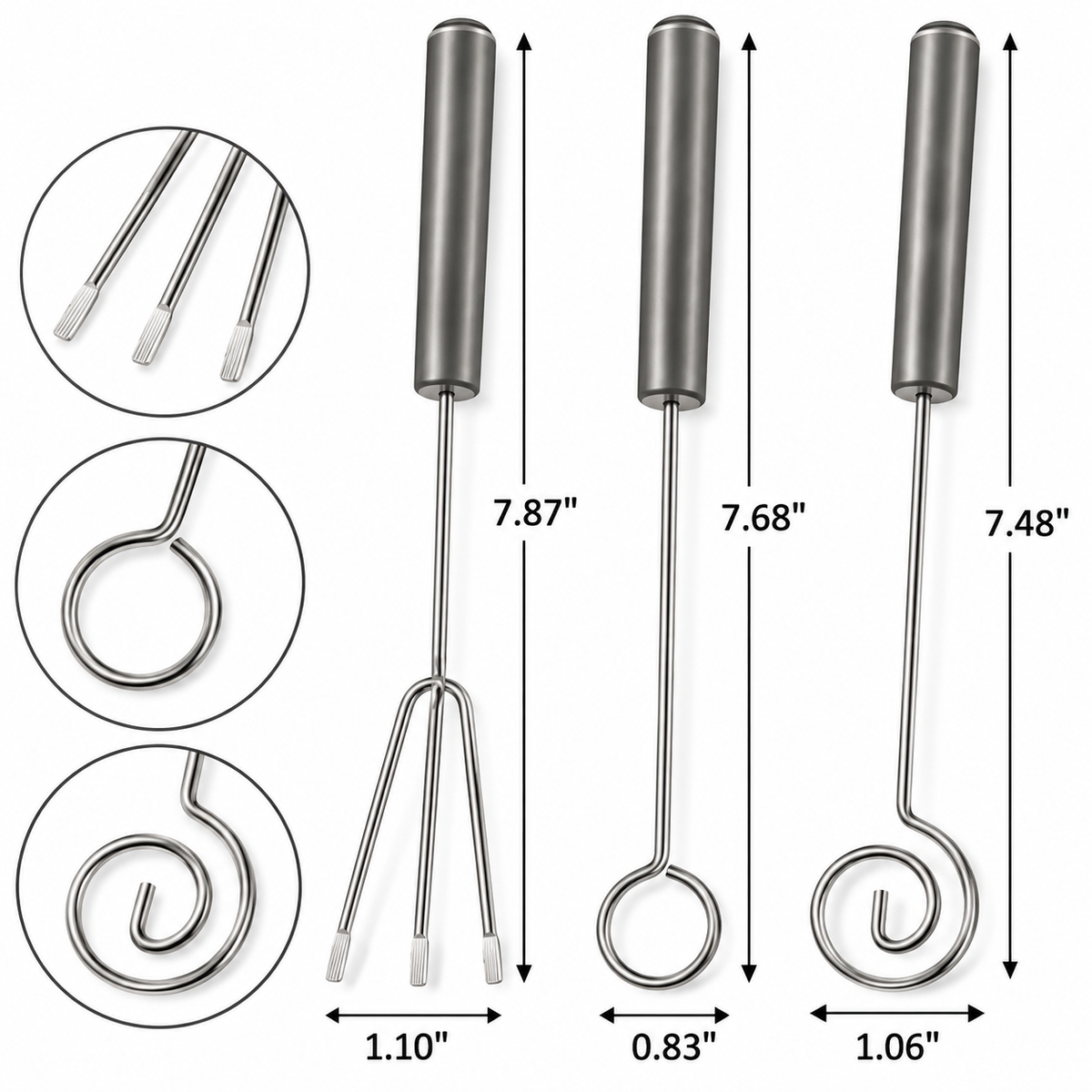 Chocolate Dipping Tools Set – 3 Piece for Candy & Truffles
