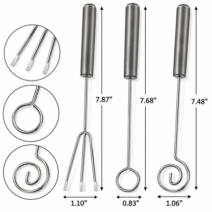 Chocolate Dipping Tools Set – 3 Piece for Candy & Truffles