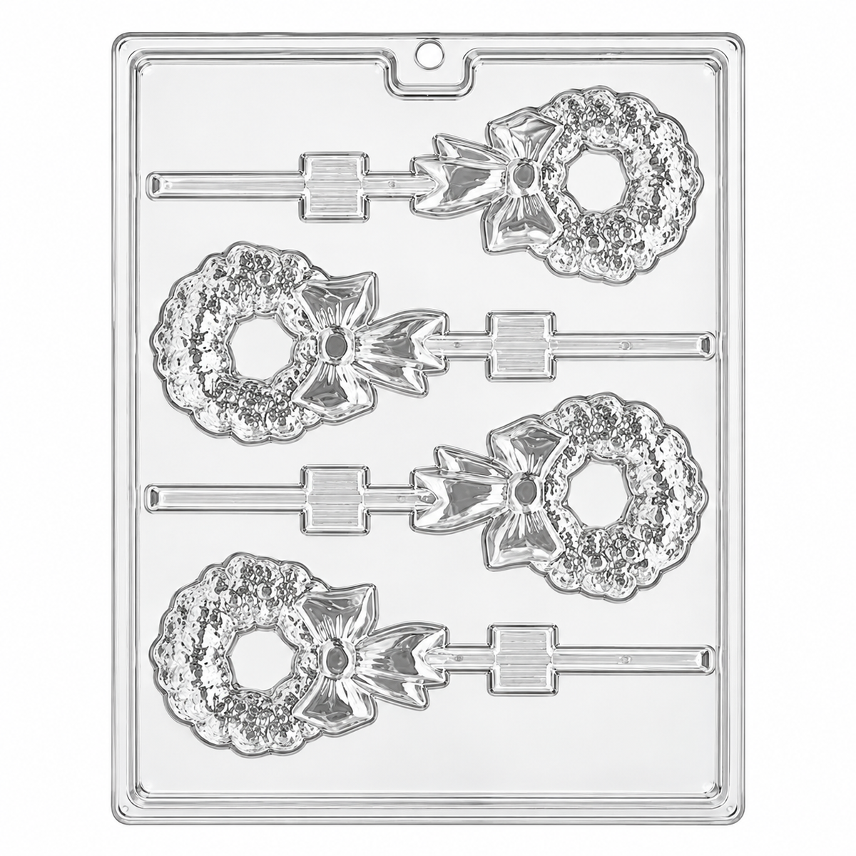 Christmas Wreath Lollipop 4 Cavity