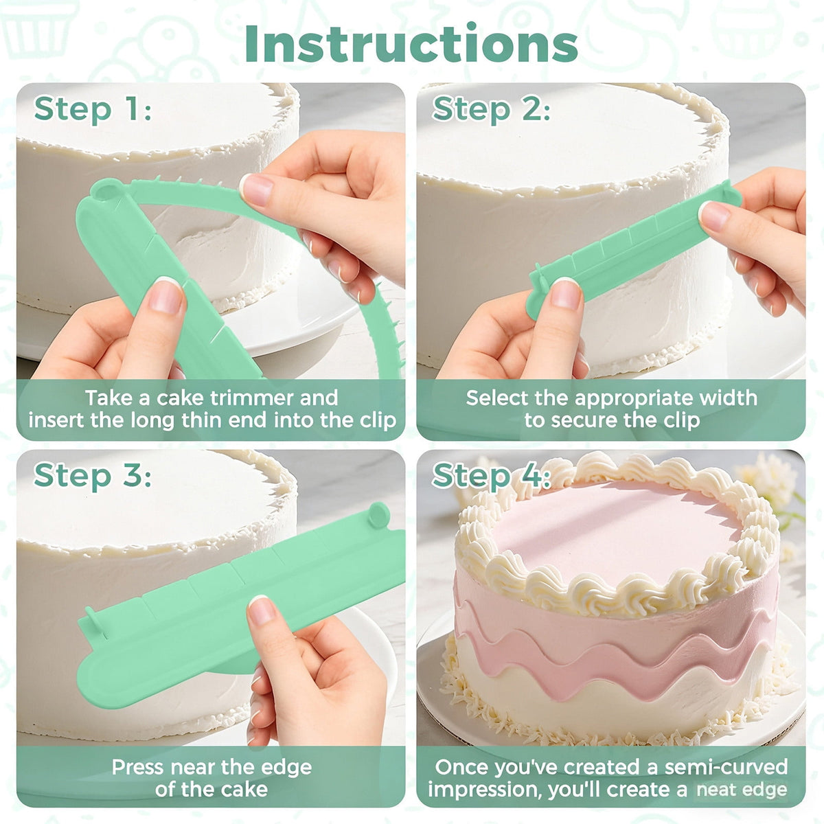 Adjustable Cake Swag Ruler – Arch Marking Guide for Buttercream & Fondant Decorating