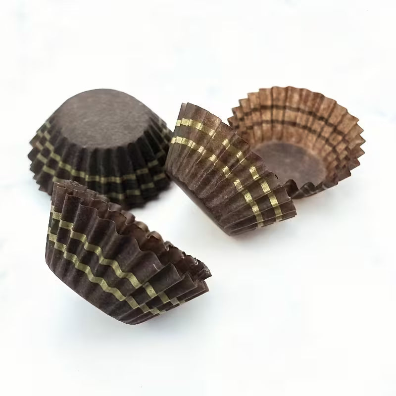 Brown Paper Candy Cups – 1 Inch Base, 50 Count | Chocolate & Truffle Cups