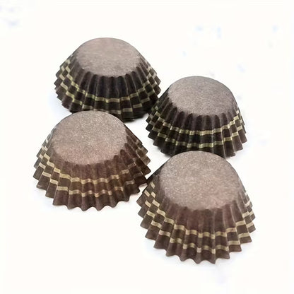 Brown Paper Candy Cups – 1 Inch Base, 50 Count | Chocolate & Truffle Cups