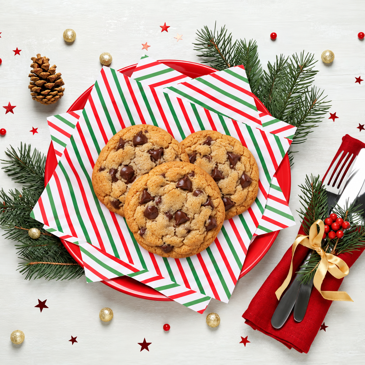 Christmas Wax Paper Sheets – Holiday Food Wrappers, 15 Count