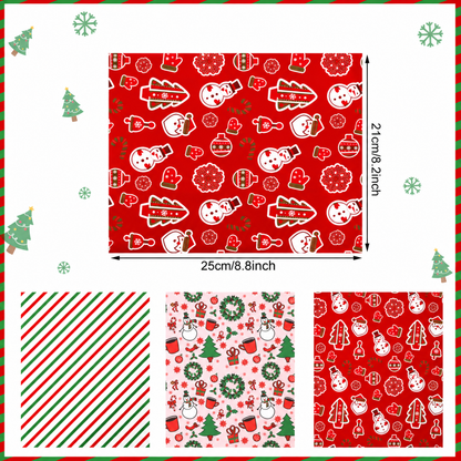 Christmas Wax Paper Sheets – Holiday Food Wrappers, 15 Count