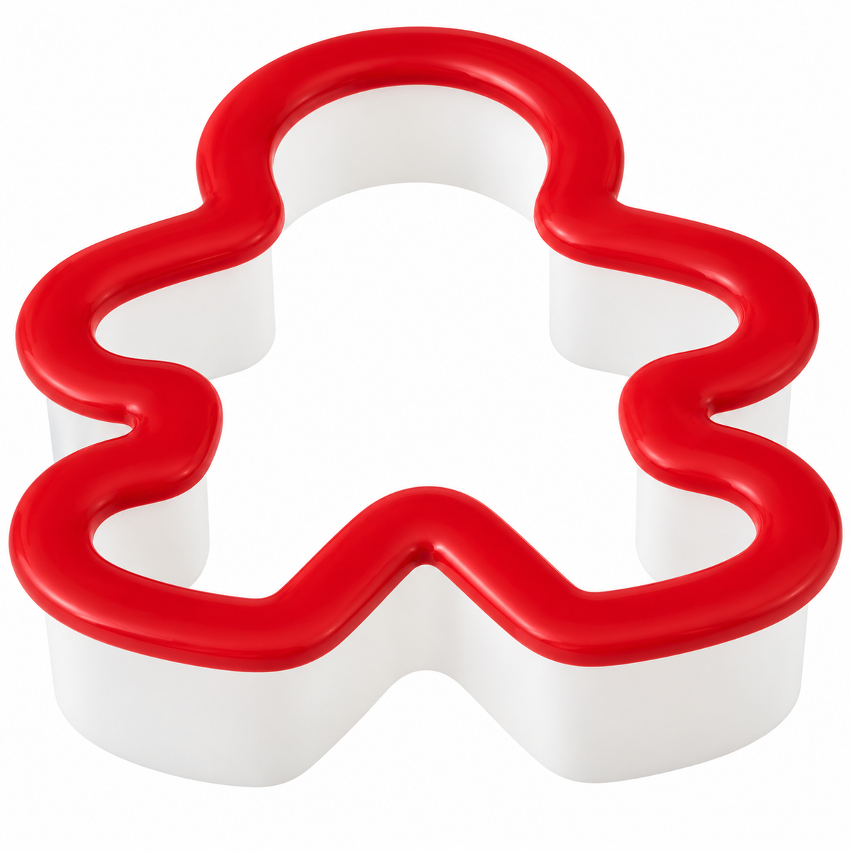 Wilton Comfort Grip Large Plastic Gingerbread Boy Grippy Cookie Cutter, 3.5in