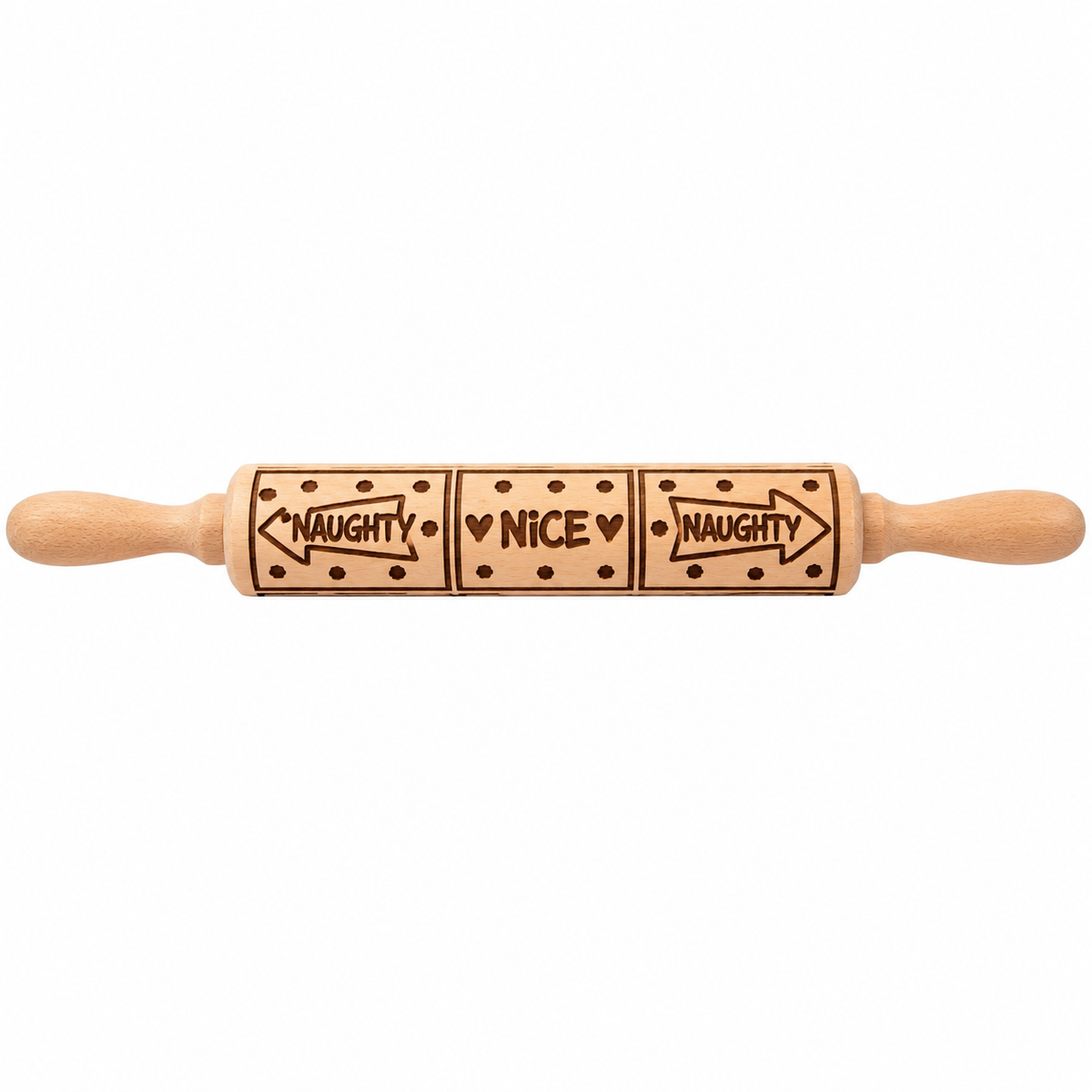 Grinch Christmas Embossed Rolling Pin – Wooden Holiday Cookie Decorating Roller