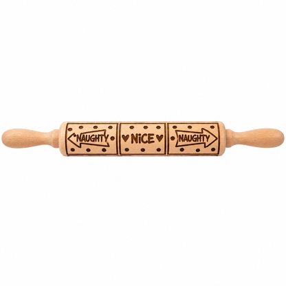 Grinch Christmas Embossed Rolling Pin – Wooden Holiday Cookie Decorating Roller